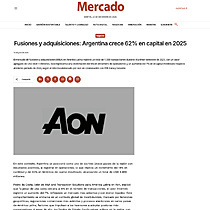 Fusiones y adquisiciones: Argentina crece 62% en capital en 2025
